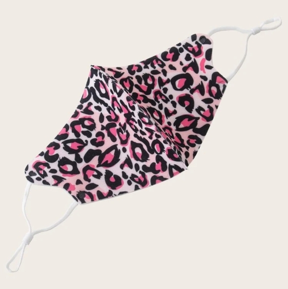 Leopaed print pink mask - Picture 3 of 6